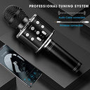 BlueFire - 4 in 1 Karaoke Wireless Microphone with LED Lights, Portable for Kids