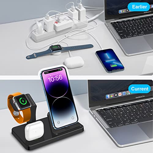 Apple - 3 In 1 Fast Charge Dock Charging Station For Apple Devices
