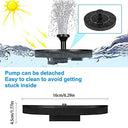 Jsdoin - Solar Water Pump with 1.4W Power, 6 Nozzles, 4 Fixed Holders