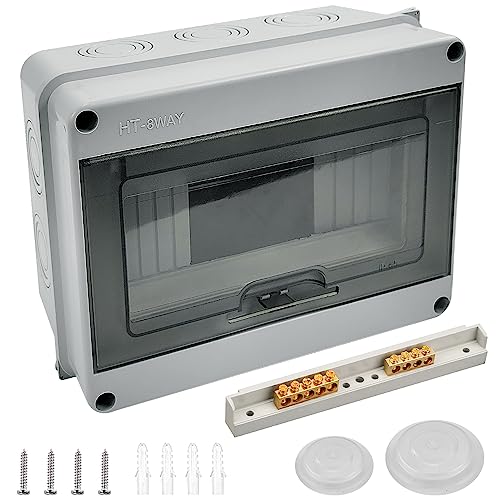 VendorName - 8 Way Consumer Unit With Terminals, IP65 Waterproof Enclosure