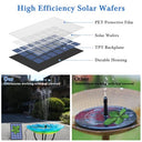 Amztime Diy Solar Fountain - 2.5W Pump For Garden & Ponds - Eco-Friendly Water Feature