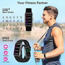 Ecosoon - IP68 Waterproof Smartwatch with Heart Rate Monitor & 123 Sports Modes