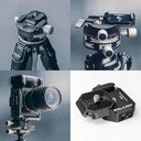 FALCAM - F38 Quick Release Plate Kit with 1/4" to 3/8" Screw, Compatible with 38mm Mounting Adapter for Tripods and Stabilizers