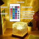 Omp - 16 Colors Ocean Ripple Wave LED Table Lamp with Remote & Touch Control