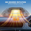 Chuankefanxing - Portable 150W Car Heater, 2-in-1 Defrost & Fan, 360° Rotatable
