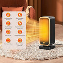 Morenjoy - 500W Ceramic Fan Heater with 2s Quick Heat, Overheat Protection, Energy Saving, Quiet for Office & Small Rooms