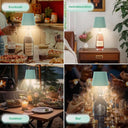 Inhdbox - 3-in-1 Wireless LED Table Lamp, Touch Dimmable, 6000mAh Battery, IP54