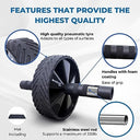 Mobiclinic - Ab Wheel Roller Set with Knee Mat for Core Training, Max 150 kg