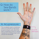 Sea-Band - Anti-Nausea Acupressure Wristbands for Motion & Morning Sickness, Gray