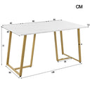Sweiko Rectangular Dining Room Table with Marble Pattern
