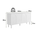 Caldion White Modern Sideboard with Pop-up Design