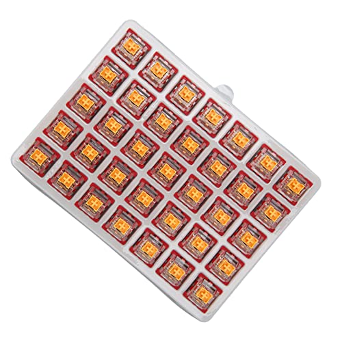 Set of 35 stable Phoenix mechanical keyboard switches designed for DIY keyboard projects, showcasing a close-up view of the switches with a focus on their intricate design and build quality.