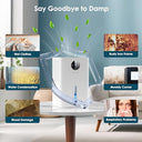 Aonelas - 1800ML Ultra-Quiet Dehumidifier with Auto-Off & Defrost