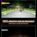 Pulilang - H7 LED Headlight Bulbs, 55W 12000LM, 6500K White, Anti Error Canbus