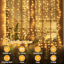 Ollny - 300LED Waterproof Curtain Lights, 3mx3m for Indoor/Outdoor Use