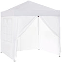 Outsunny 2x2m waterproof pop-up folding gazebo with 4 side walls, drain holes, and UV protection