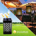 SolarGlow - Waterproof Solar Lantern Lights Outdoor, 2 Pack Yellow