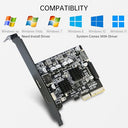 Riitop - USB 3.1 PCIe Card, 10Gbps Speed, 20Pin + Type-E + USB C Adapter
