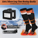 Meoneo - 2024 Large Heated Socks with APP Control, 17H Battery Life, 5 Temp Levels