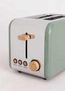 CREATE Sage Green Retro Toaster with 6 Power Levels