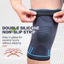 Trekzor - Knee Compression Sleeve for Pain Relief, Meniscus Support, Adjustable Fit