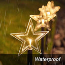 Mycznsyard - Solar Christmas Star Pathway Lights, 5 Pack, Waterproof LED for Outdoor Decor