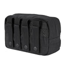 Condor - Utility Pouch Black with Dual Zipper Closure & MOLLE Webbing