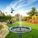 Aisitin - Solar Bird Bath Fountain Pump with 6 Nozzles, Eco-Friendly, 1.5W Power