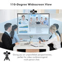 Tomorsi - Full HD 1080P Webcam with Microphone, USB Connectivity, Rotating Tripod