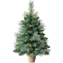 A-SZCXTOP - Pre-lit Mini Artificial Christmas Tree 60cm, 68 PVC Branches, LED Lights, Burlap Base - A-SZCXTOP Product