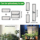 Tigvio - 2pcs Height Adjustable LED Grow Lights, 4000 Lumen Full Spectrum