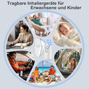 Gindoly - Portable Nebulizer Set, Quiet Inhaler, USB Rechargeable, One Touch Control