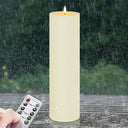 Zevanor Waterproof Flameless LED Pillar Candle - 4"x14" Ivory