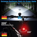 Realky - Rechargeable LED Bicycle Light Set, StVZO Approved, Waterproof, USB Charging