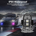 Hoidokly - Wireless LED Strobe Lights with Remote Control, 8 Colors, Rechargeable, Anti-Collision for Cars, Bikes, Drones (4pcs)