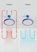 CREATE WIND CLEAR STUDIO M Ceiling Fan with Cobalt Blue Light