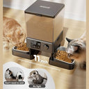 Oneisall - Automatic Cat Feeder for 2 Cats, 20 Cups Capacity, Timed Dry Food Dispenser