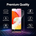 Tentoki - Pack of 2 Tempered Glass Screen Protectors for Samsung Galaxy A14 5G/4G - Bubble-Free, 9H Hardness, Anti-Scratch, Ultra Transparent