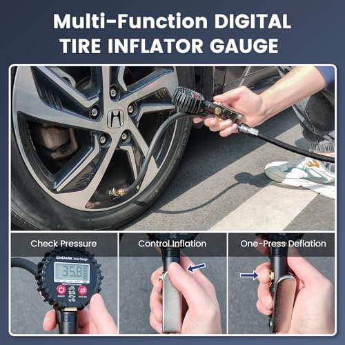 Endark - Digital Tire Pressure Gauge With Inflator & 250 PSI Air Compressor