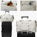 Keoferlo - Stylish Ivory White Duffel Bag, Spacious Gym Tote, Durable Design