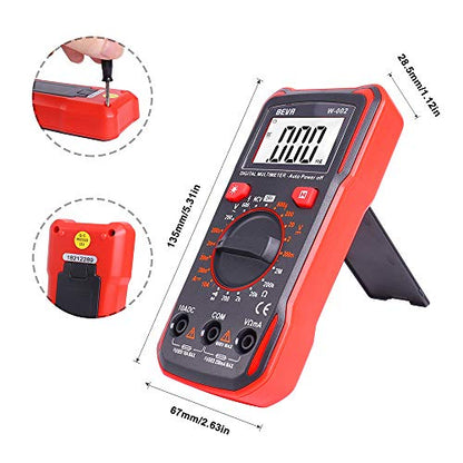Beva - Digital Multimeter & Continuity Tester, AC/DC Voltage & Current Meter
