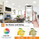 Slochi - Modern 6.5 Inch LED Flush Mount Light, 12W, 1200LM, 3 Color Temps