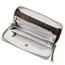 Tuscania - Elegant Long Leather Wallet in Light Blue, Vertical Card Case, Gift Box