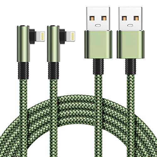 Apple - MFi Certified 90 Degree Lightning Cable 2M 2-Pack for iPhone & iPad