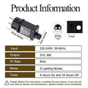 Aniepaa - 31V LED Power Supply with 8 Modes, Timer Memory, IP44 Waterproof