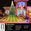 AMZ - USB Waterfall Christmas Lights, 6.6 Ft 198 LEDs with Remote