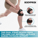 Bodyprox - Adjustable Patellar Tendon Support Belt for Knee Pain Relief, Neoprene, Large