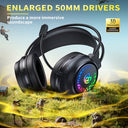 Tatybo - Wired Gaming Headset for PS5/PS4/Xbox Series X/S, Noise Cancelling Mic, LED Lights