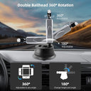 Reygeak - Aluminum Alloy Suction Cup Car Mount with 360° Rotation & 1/4 Thread