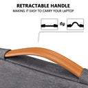 Tecool - Water-Resistant 16 Inch Laptop Sleeve for MacBook & Lenovo, Protective Notebook Bag, Dark Grey